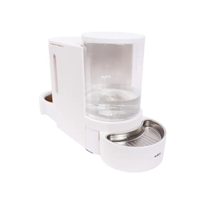 M-PETS DUPLO HAZNELİ MAMA VE SU KABI BEYAZ 6LİTRE-2.65KG