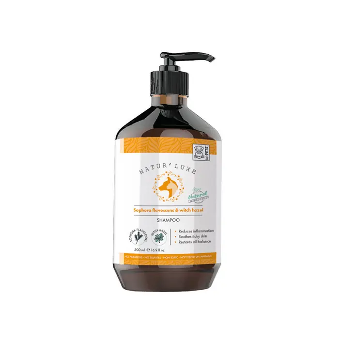 M-PETS SOPHORA FLAVESCENS VE CADI FINDIĞI YAĞLI KÖPEK ŞAMPUANI 500ML