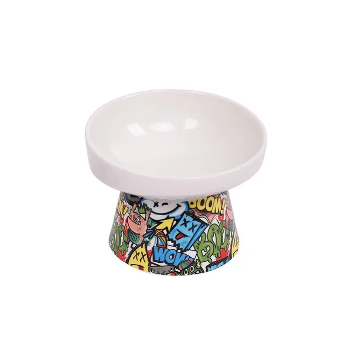 M-PETS URBAN STYLE TİLTD SERAMİK MAMA KABI 150ML MİX COLOR