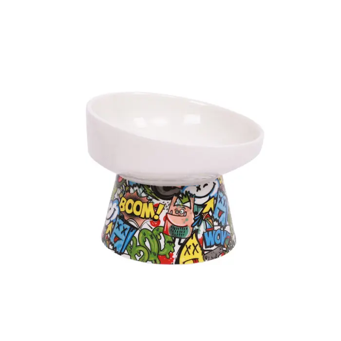 M-PETS URBAN STYLE TILTD SERAMİK MAMA KABI KARIŞIK RENKLİ 350ML
