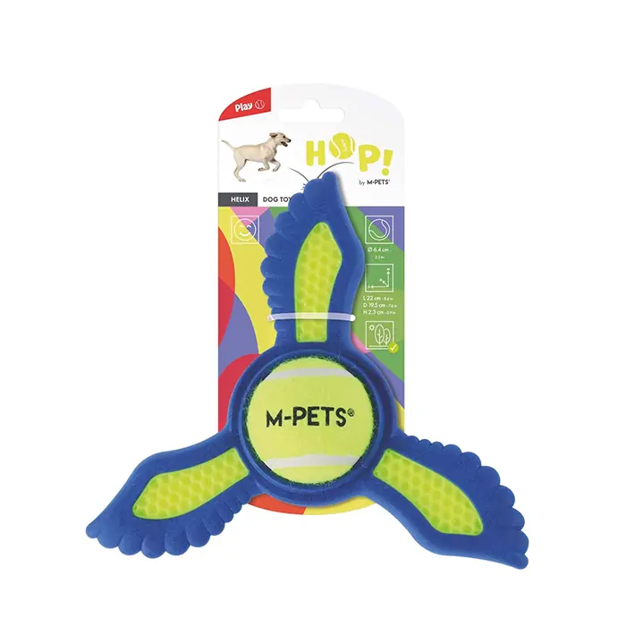 M-PETS HOP HELİX KÖPEK OYUNCAĞI SARI MAVİ