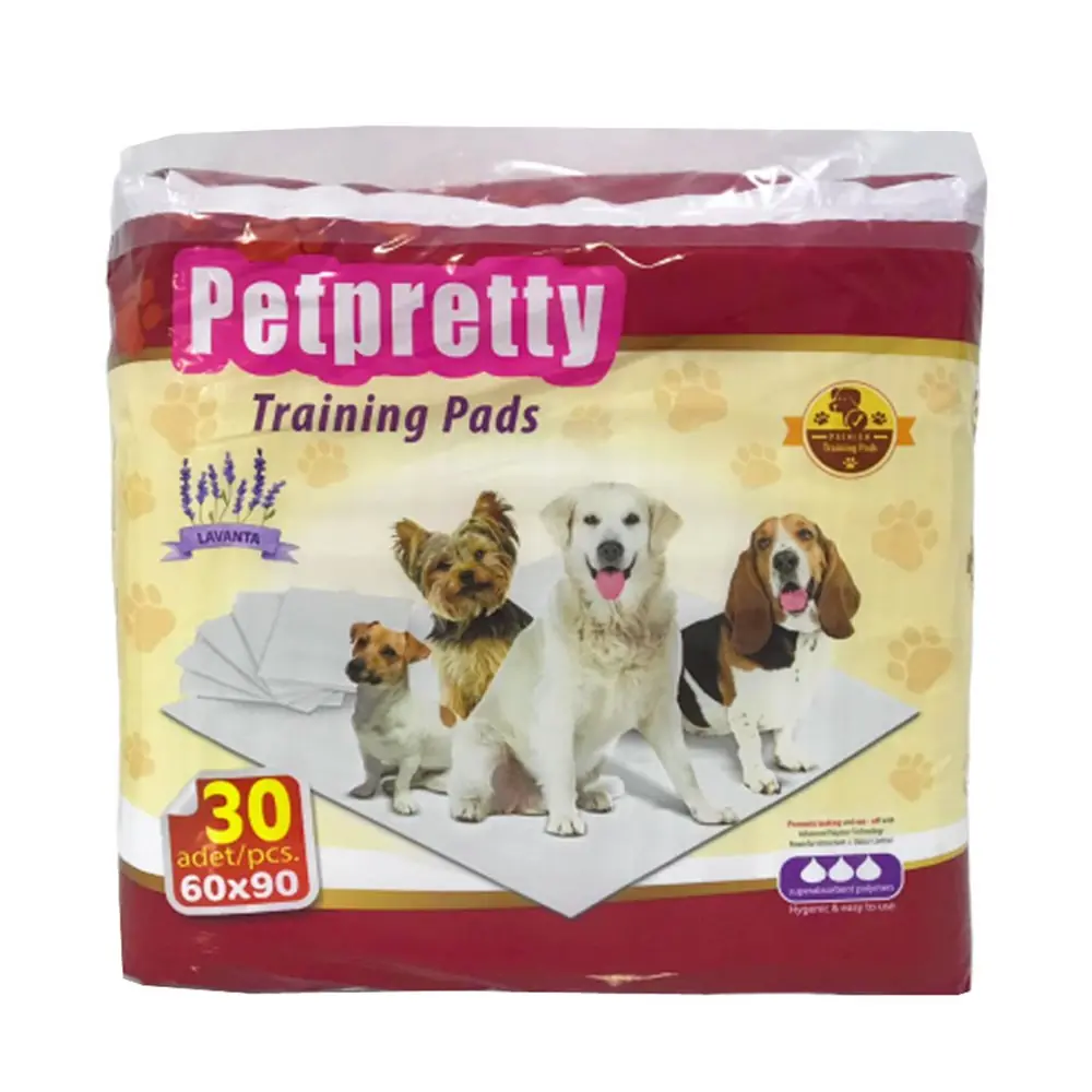 PET PRETTY YAVRU KÖPEK TUVALET EĞİTİM PEDİ LAVANTALI 60X90 CM 30 LU