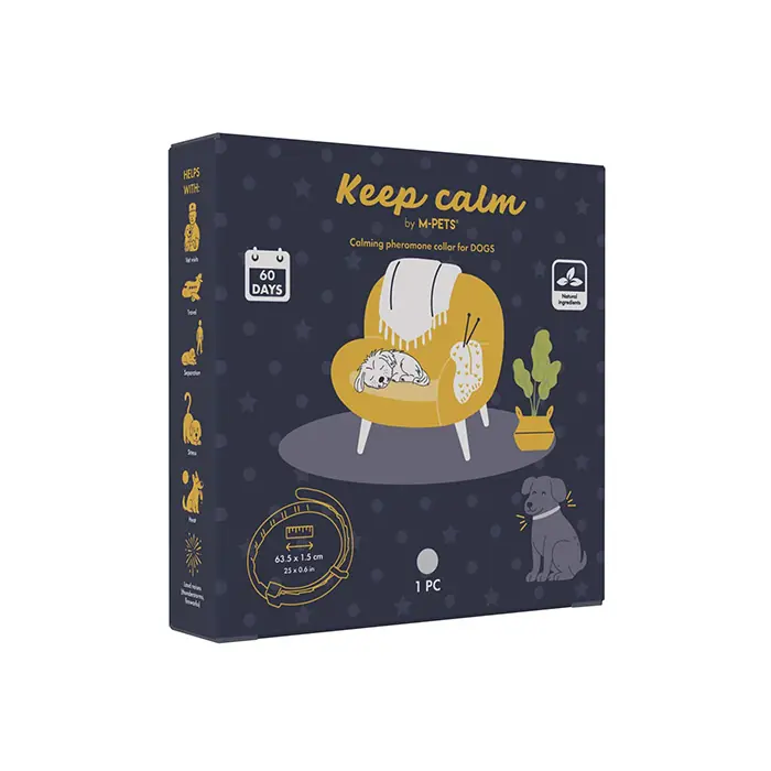 M-PETS KEEP CALM CALMİNG SAKİNLEŞTİRİCİ KÖPEK TASMASI GRİ