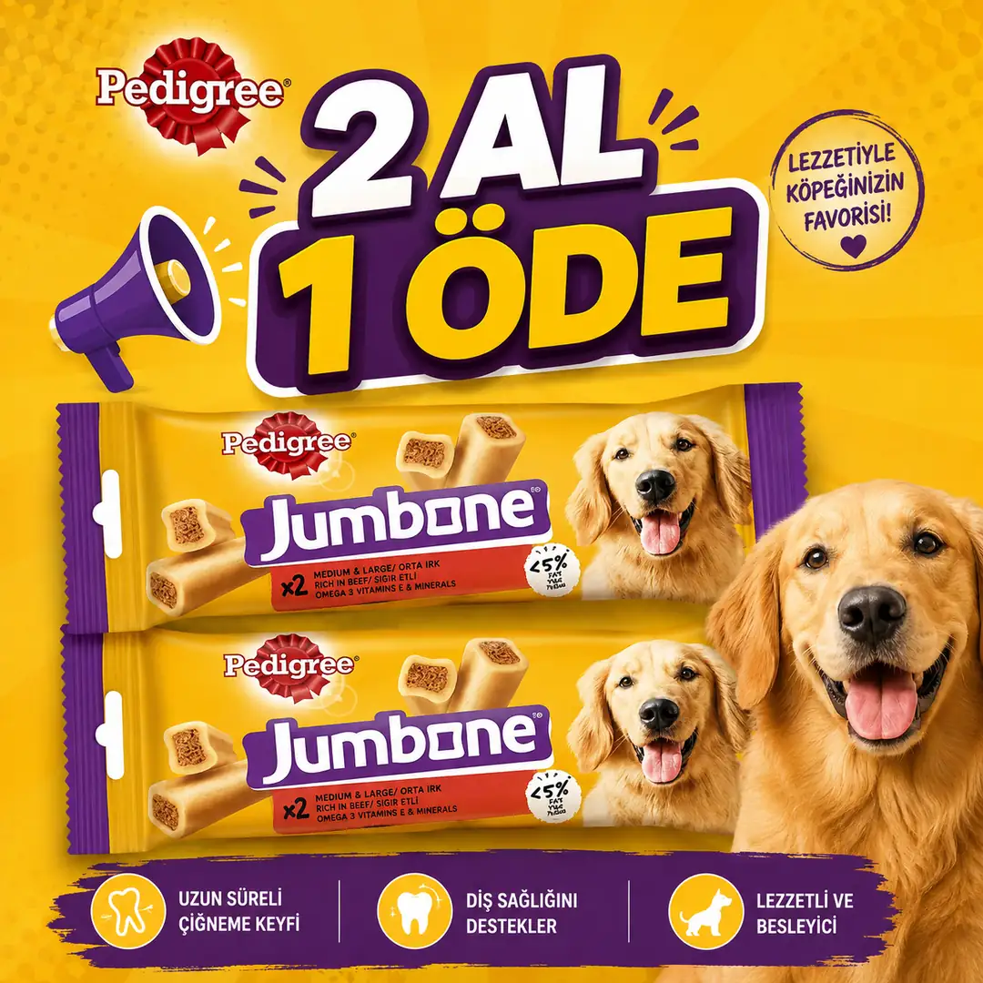 PEDİGREE JUMBONE ORTA IRK KÖPEK ÖDÜL MAMASI 180GR