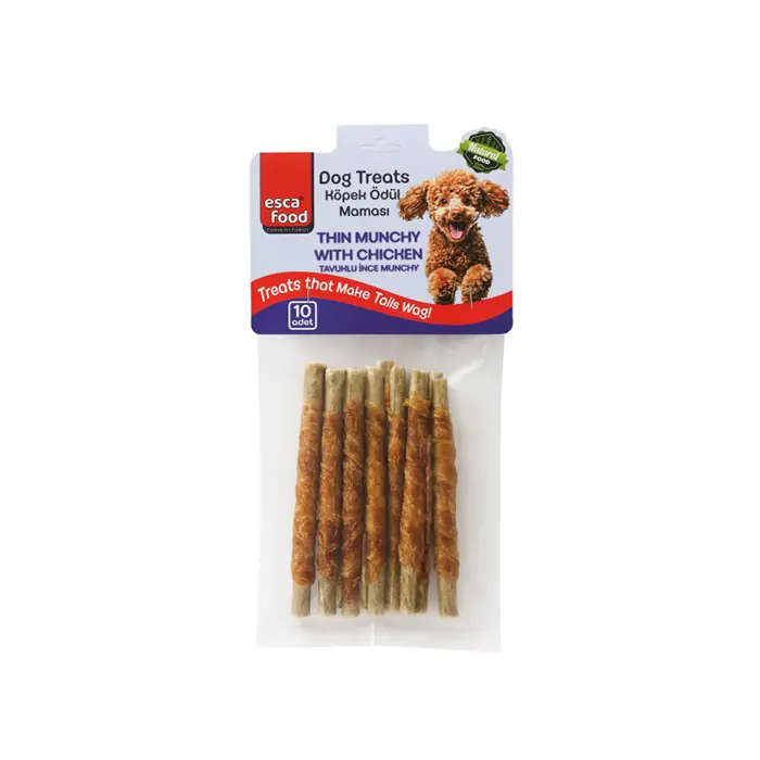 ESCA MUNCHY TAVUKLU KÖPEK ÖDÜLÜ 12CM 10 ADET