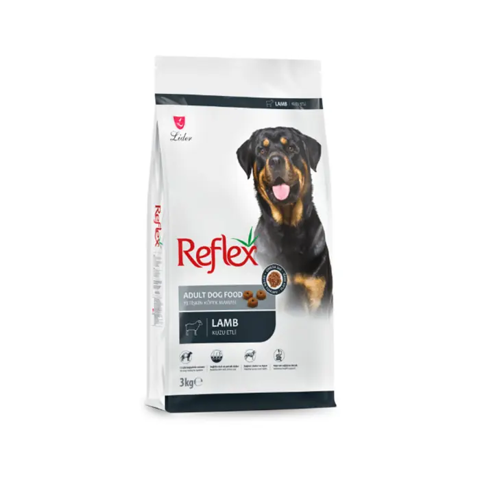 REFLEX KUZU ETLİ VE PİRİNÇLİ YETİŞKİN KÖPEK MAMASI 3 KG