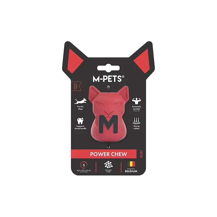 M-PETS POWER CHEW KAUÇUK KÖPEK ÖDÜL OYUNCAĞI RUBY SMALL