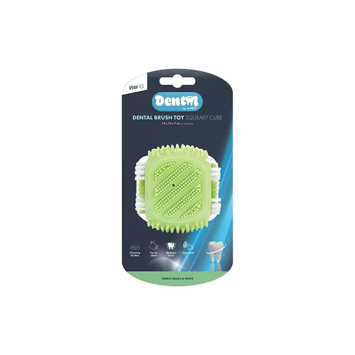 M-PETS DENTAL SQUEAKY CUBE DİŞ FIRÇALI KÖPEK OYUNCAĞI
