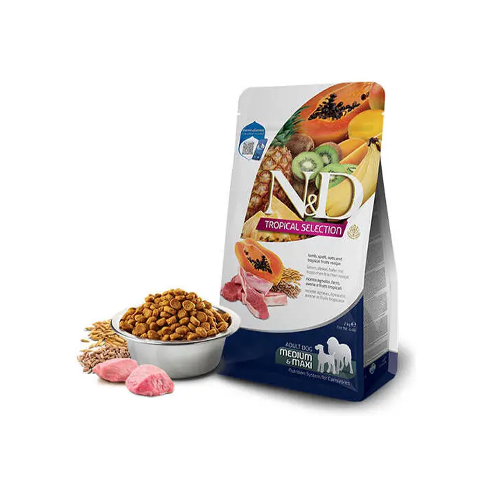 N&D TROPİCAL SELECTİON KUZU ETLİ YETİŞKİN KÖPEK MAMASI MEDİUM-MAXİ 2 KG