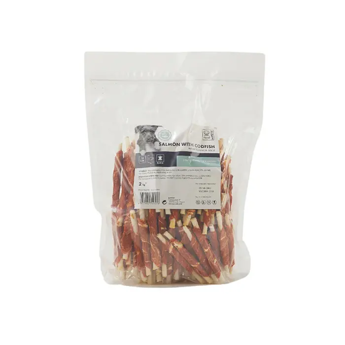 M-PETS BİTE DELİGHT SOMON VE MORİNA BALIĞI SARGILI KÖPEK ÖDÜLÜ 13CM 2KG