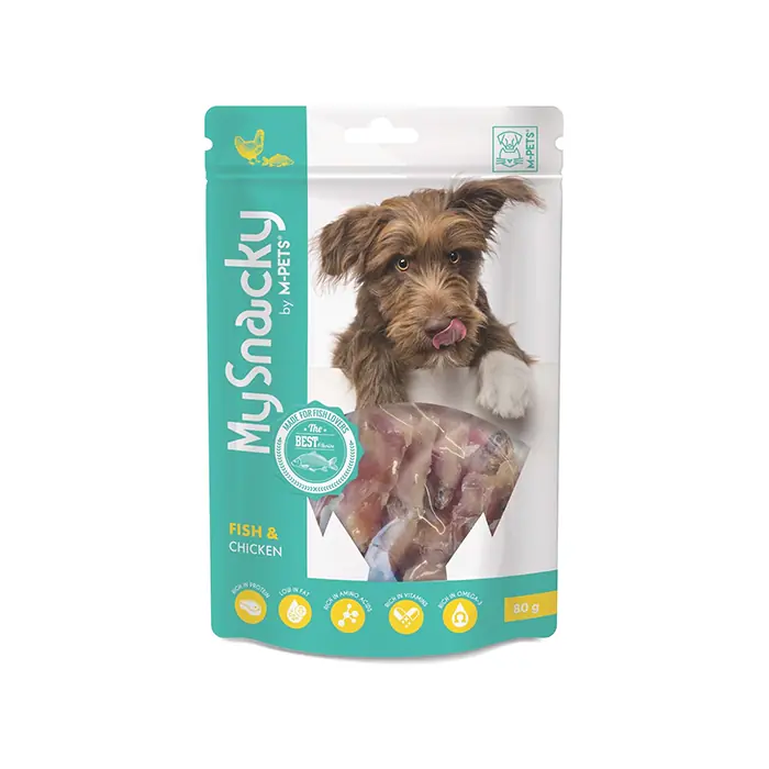 M-PETS MY SNACKY BALIK VE TAVUKLU KÖPEK ÖDÜLÜ 80GR