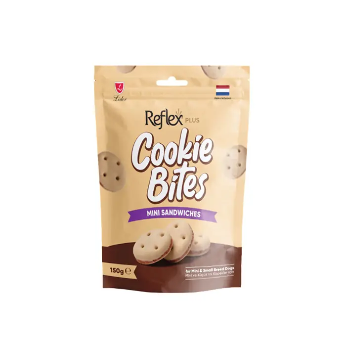 REFLEX PLUS COOKİE BİTES MİNİ SANDWİCHES MİNİ VE KÜÇÜK IRK YETİŞKİN KÖPEK ÖDÜL MAMASI 150GR