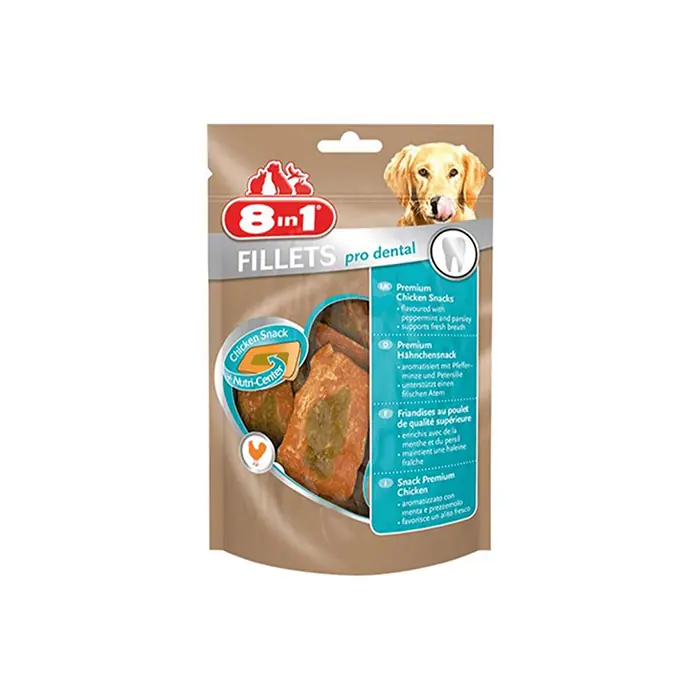 8İN1 PRO DENTAL TAVUK FLETO KÖPEK ÖDÜL MAMASI 80 GR