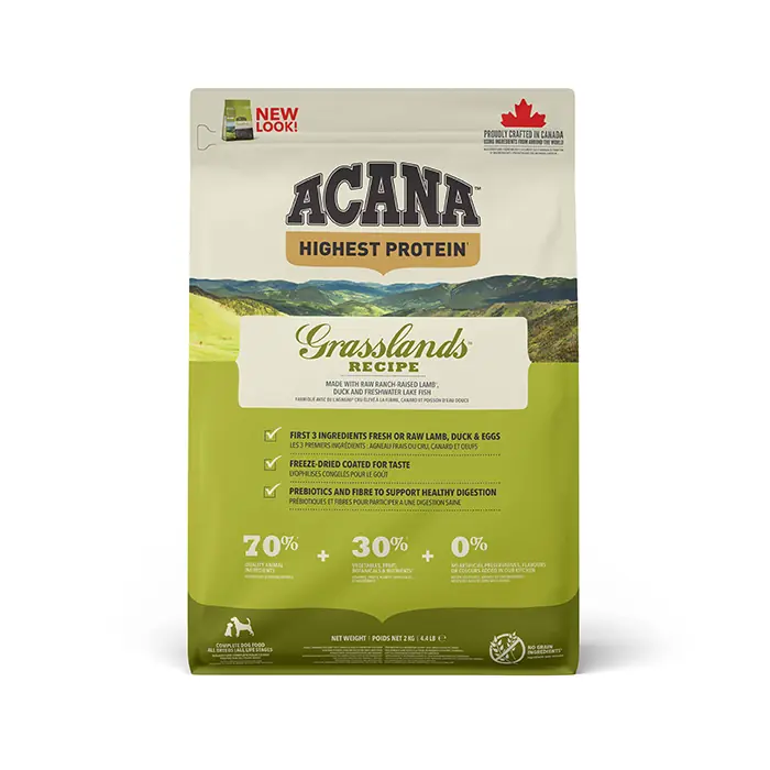 ACANA GRASSLANDS KUZU ETLİ TAHILSIZ KÖPEK MAMASI 2 KG
