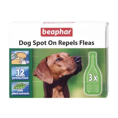 BEAPHAR DOG SPOT ON REPELS FLEAS - KÖPEK DIŞ PARAZİT 3 ADET