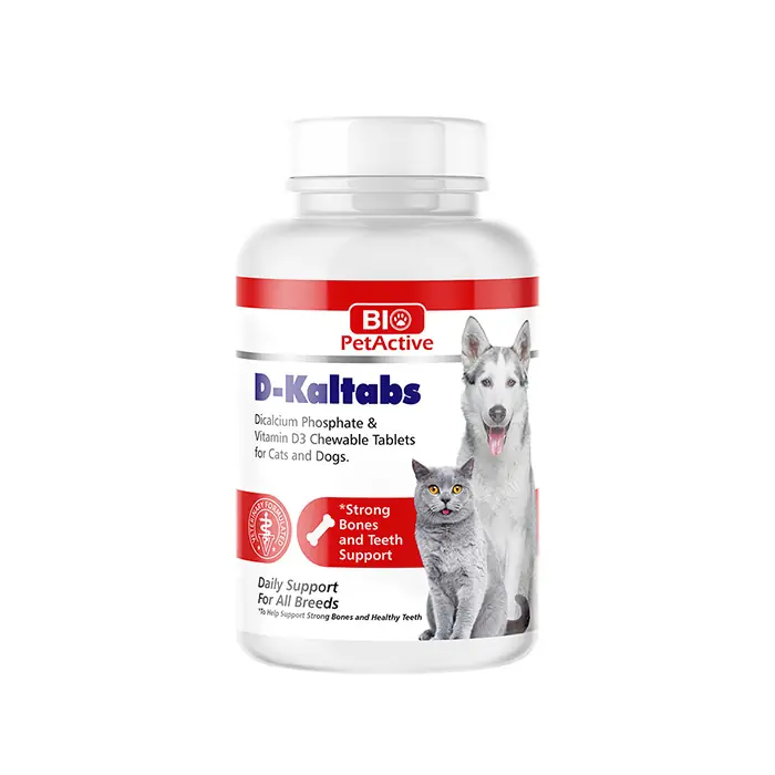 BİO PETACTİVE D-KALTABS KEDİ VE KÖPEKLER IÇİN KALSİYUM TABLETİ 126GR