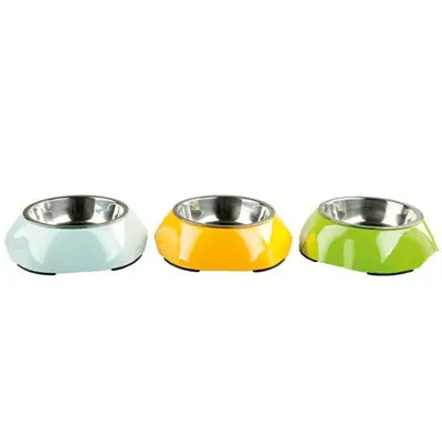 BOBO DÜZ RENKLİ ÇELİK TASLI MAMA KABI 180 ML