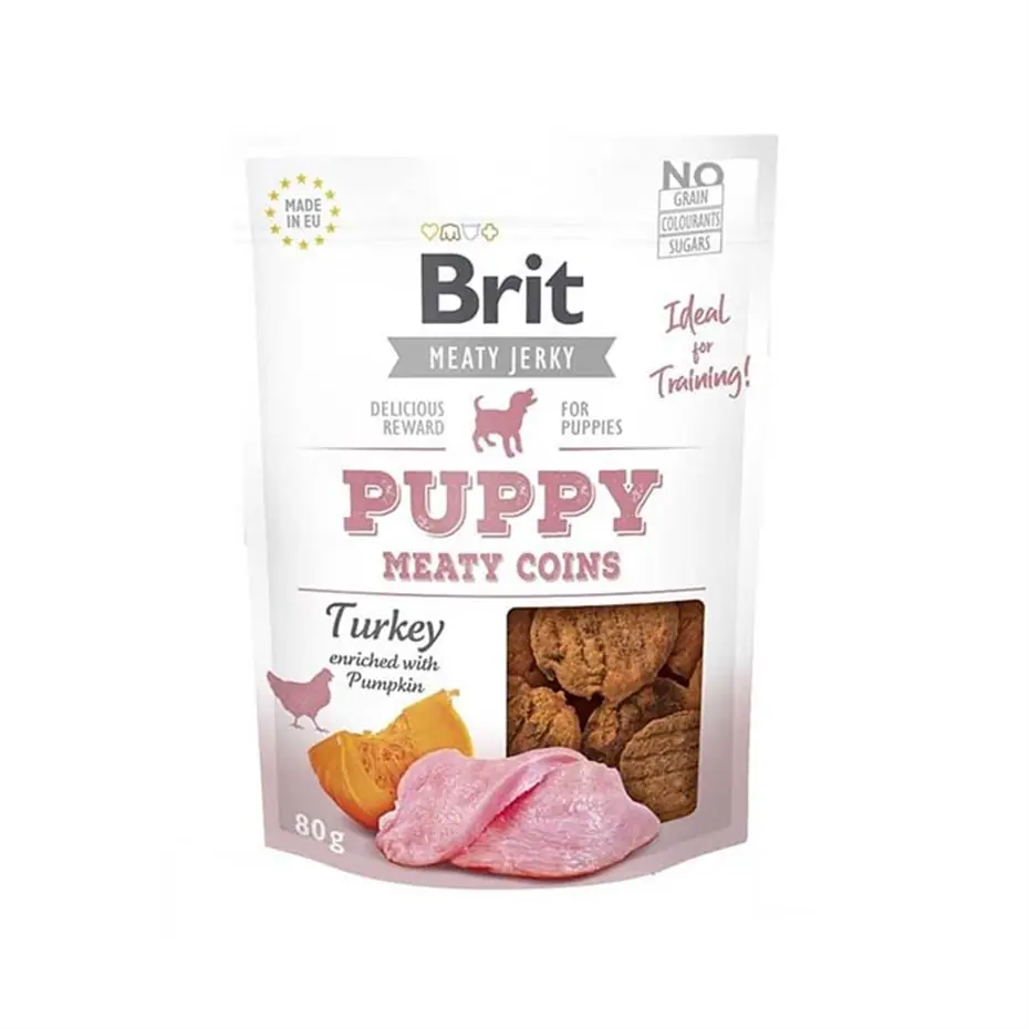 BRİT CARE MEATY COİNS TAVUKLU BALKABAKLI YAVRU KÖPEK ÖDÜLÜ 80GR