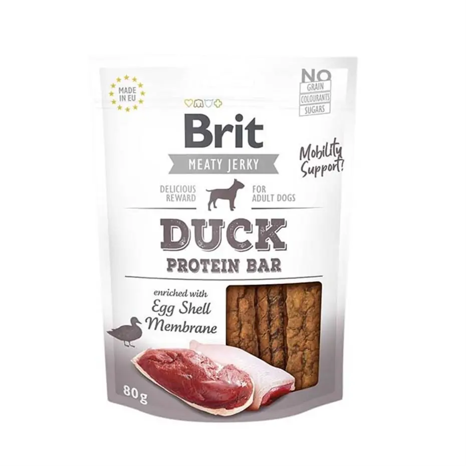 BRİT CARE PROTEİN BAR ÖRDEKLİ YUMURTA KABUĞU KATKILI KÖPEK ÖDÜLÜ 80GR