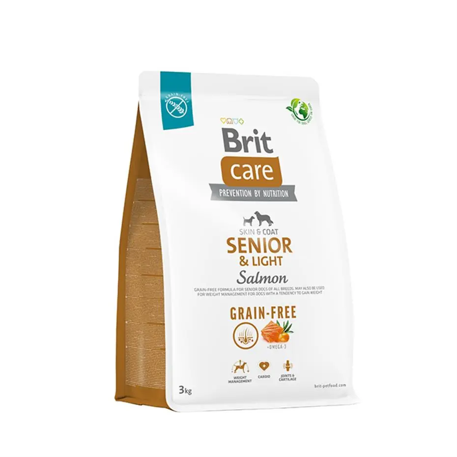 BRİT CARE SENİOR LİGHT SOMON BALIKLI YAŞLI KÖPEK MAMASI 3 KG