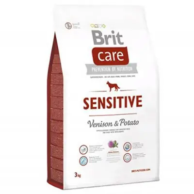 BRİT CARE SENSİTİVE GEYİK ETLİ TAHILSIZ KÖPEK MAMASI 3 KG