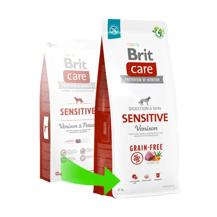 BRİT SENSİTİVE TAHILSIZ DİGESTİON-SKİN GEYİK ETLİ YETİŞKİN KÖPEK MAMASI 12 KG
