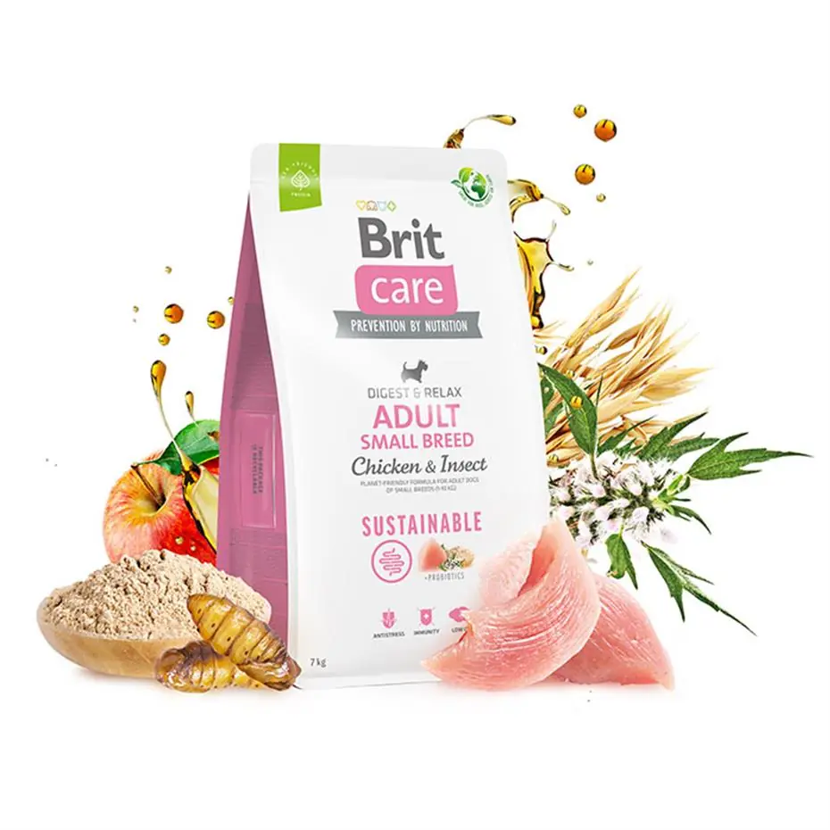 BRİT SUSTAİNABLE ADULT SMALL BREED TAVUK VE BÖCEK PROTEİNLİ KÜÇÜK IRK KÖPEK MAMASI 3 KG
