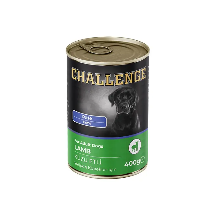 CHALLENGE PATE KUZU ETLİ YETİŞKİN KÖPEK KONSERVESİ 400GR