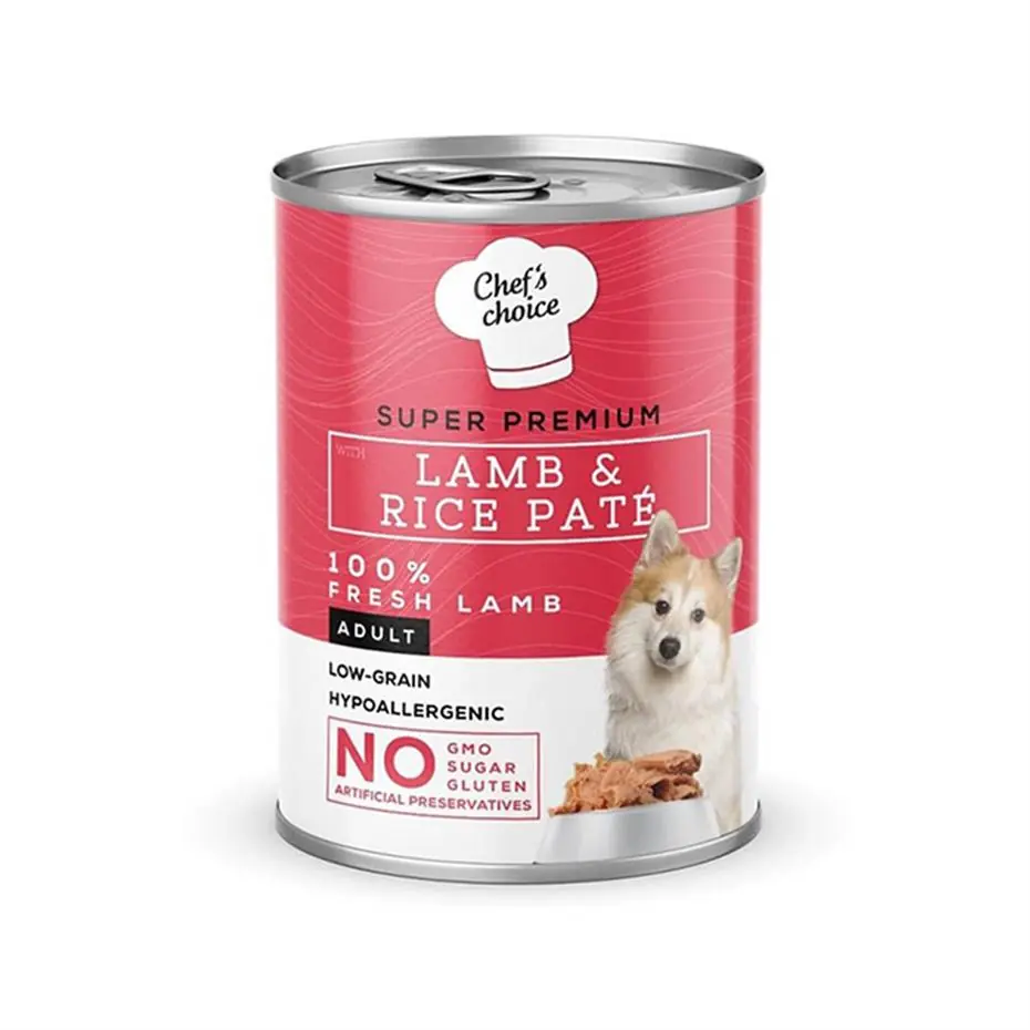 CHEFSCHOİCE KUZULU PİRİNÇLİ EZME KÖPEK KONSERVE MAMASI 400 GR
