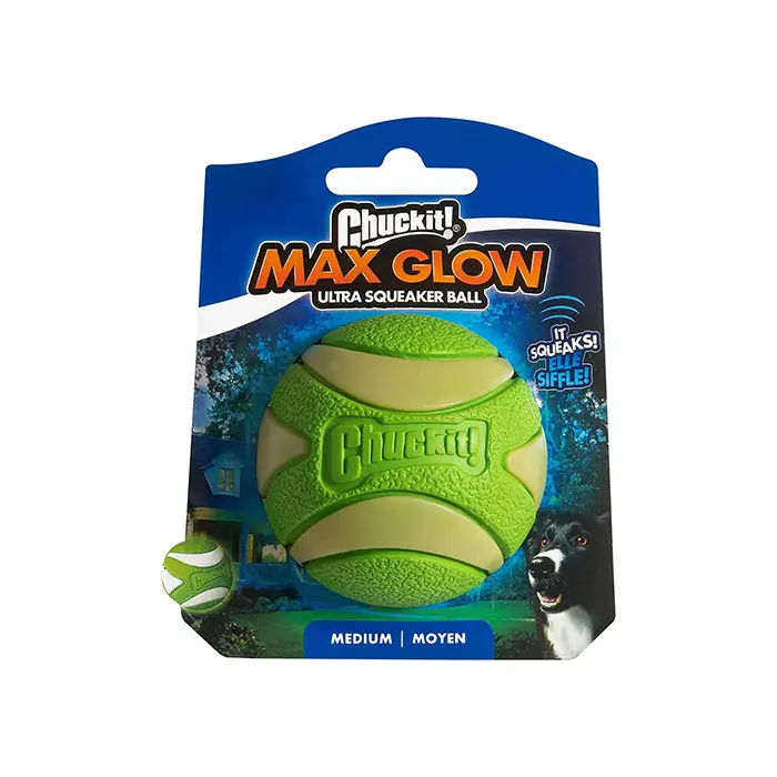 CHUCKİT! MAX GLOW ULTRA SQUEAKER SESLİ KÖPEK OYUN TOPU MEDİUM