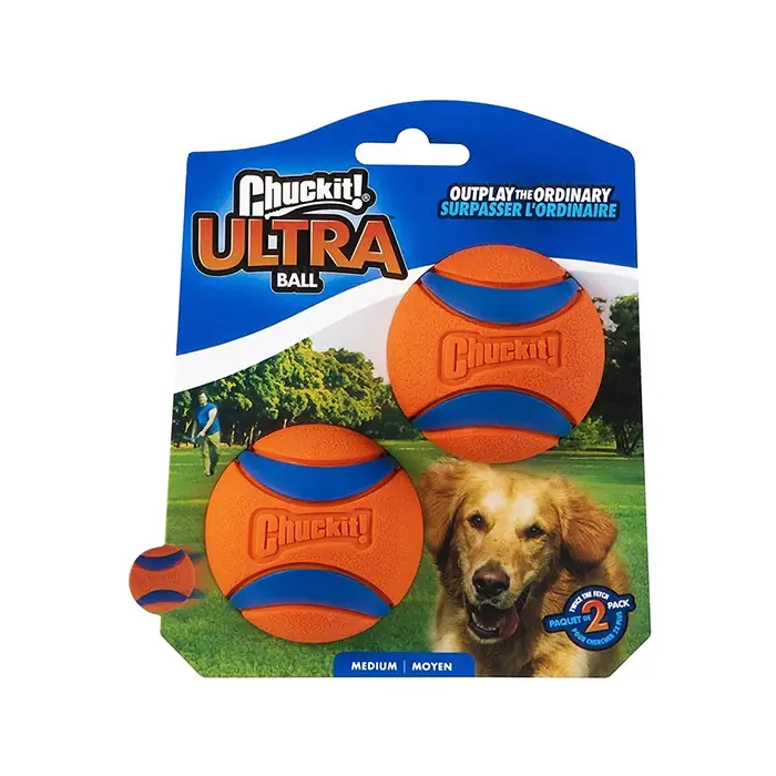 CHUCKİT! ULTRA BALL DAYANIKLI KÖPEK OYUN TOPU 2'Lİ MEDİUM