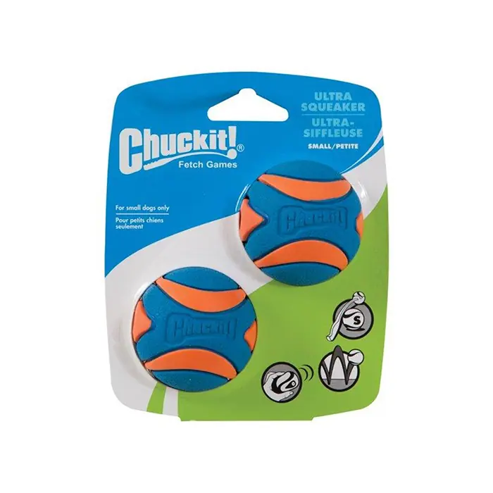 CHUCKİT! ULTRA SQUEAKER SESLİ KÖPEK OYUN TOPU 2'Lİ SMALL