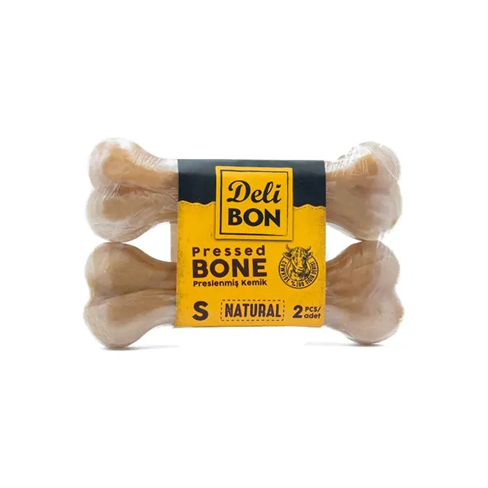 DELİBON SMALL NATUREL PRESS KEMİK KÖPEK ÖDÜLÜ 2'Lİ