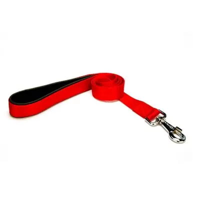 DOGGİE COMFORD SOFT DOKULU KÖPEK GEZDİRME KAYIŞI 2,5*90CM KIRMIZI