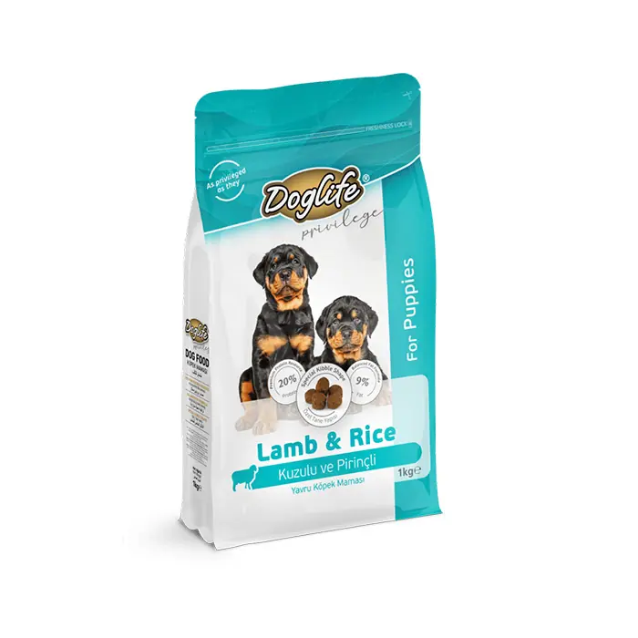 DOGLİFE KUZULU VE PİRİNÇLİ YAVRU KÖPEK MAMASI 1KG