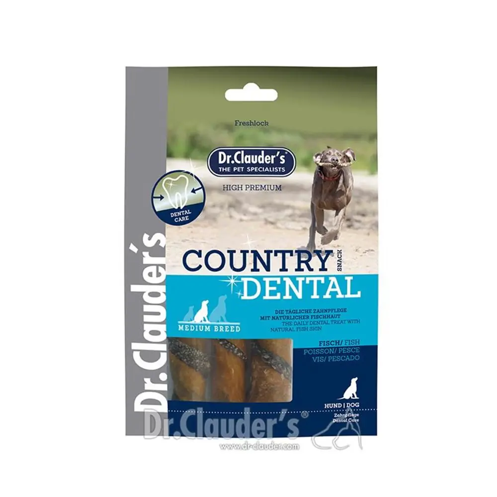 DR.CLAUDERS COUNTRY DENTAL BALIKLI KÖPEK ÖDÜLÜ 120 GR