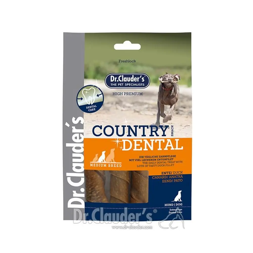 DR.CLAUDERS COUNTRY DENTAL ÖRDEKLİ KÖPEK ÖDÜLÜ 120 GR