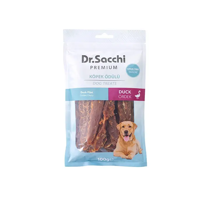 DR.SACCHİ PREMİUM ÖRDEKLİ FİLETO TAHILSIZ KÖPEK ÖDÜLÜ 100 GR