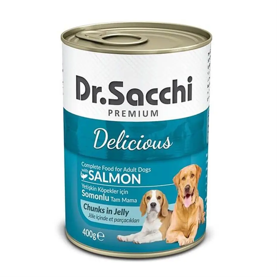 DR.SACCHİ SOMONLU YETİŞKİN KÖPEK KONSERVESİ 400 GR