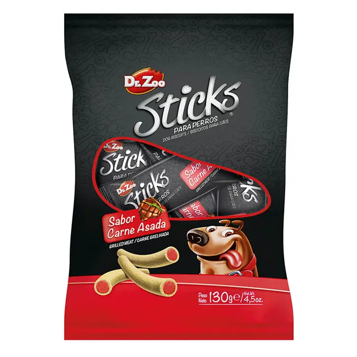 DR.ZOO MİNİ STİCKS IZGARA ETLİ KÖPEK ÖDÜLÜ 130 GR 10X13GR