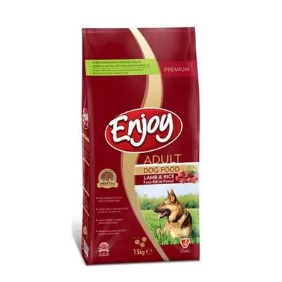 ENJOY KUZU ETLİ VE PİRİNÇLİ YETİŞKİN KÖPEK MAMASI 15 KG