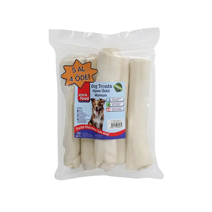 ESCA FOOD BEYAZ ROLL KEMİK KÖPEK ÖDÜLÜ 5 AL 4 ÖDE 24CM