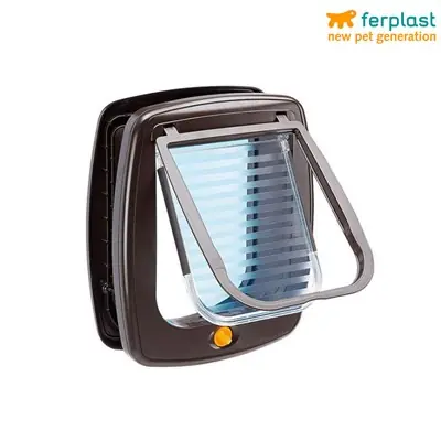 FERPLAST SWİNG 9 OTOMATİK KEDİ VE KÖPEK KAPISI 26X10X31CM (KAHVERENGİ)