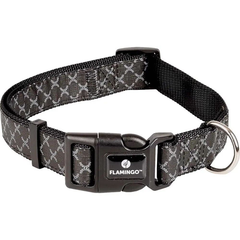 FLAMİNGO ODİN KÖPEK BOYUN TASMASI SİYAH 15MM X 30-45CM