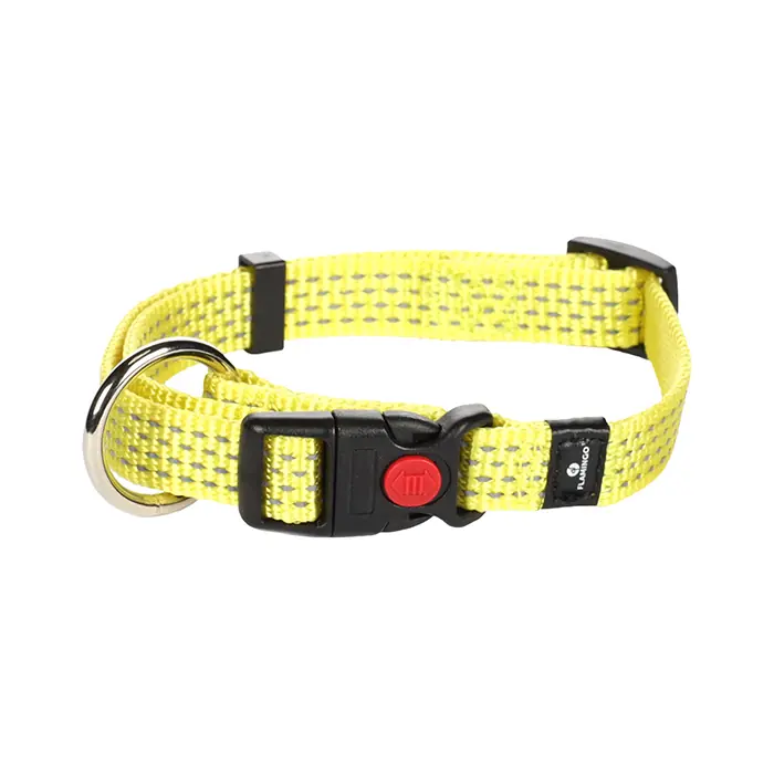 FLAMİNGO REFLEX KÖPEK BOYUN TASMASI SARI 30-45CMX15MM