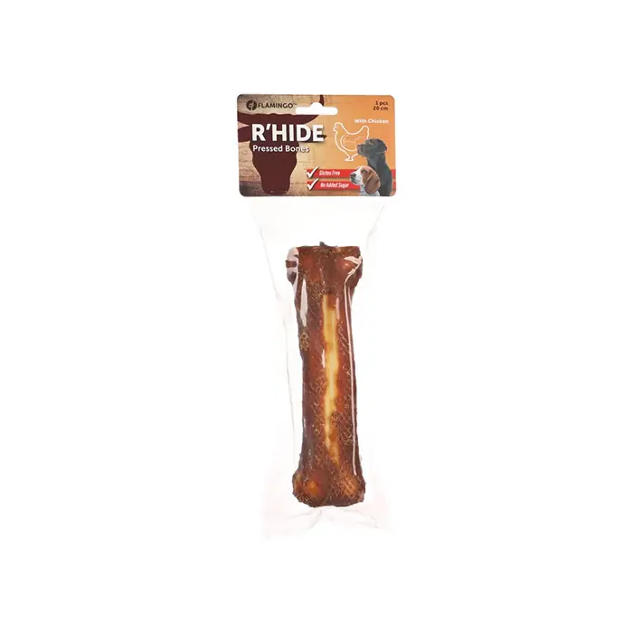 FLAMİNGO RHİDE TAVUK ETİ KAPLI KEMİK KÖPEK ÖDÜLÜ 20 CM
