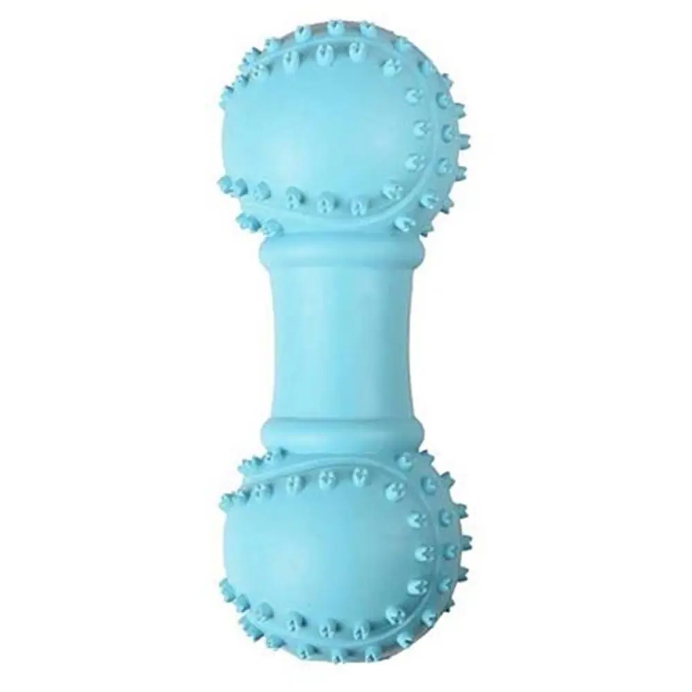 FLAMİNGO RUBBER SESLİ DUMBELL KÖPEK OYUNCAĞI MAVİ 10 CM