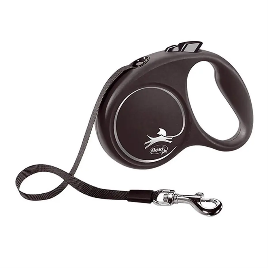 FLEXİ BLACK DESİNG OTOMATİK ŞERİT KÖPEK GEZDİRME KAYIŞI 5 METRE SMALL