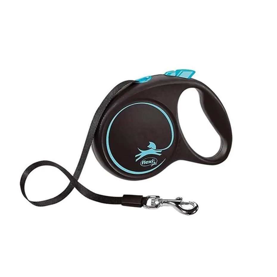 FLEXİ NEW BLACK DESİNG SMALL ŞERİT OTOMATİK GEZDİRME MAVİ 5 METRE