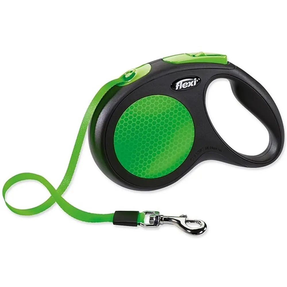 FLEXİ NEW NEON YEŞİL OTOMATİK KÖPEK GEZDİRME KAYIŞI 5 METRE MEDİUM